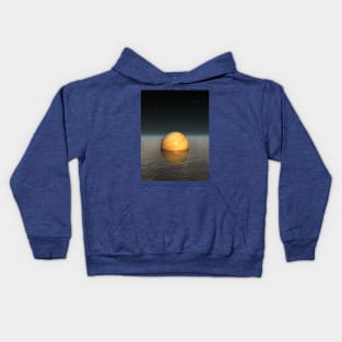 Surreal Saturn Scene Kids Hoodie